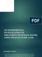 An Experimental Investigation On Treatment of Sewage Water