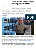 Interesting Facts About Johny Srouji The Man Behind Apples Custom Processors 6474325