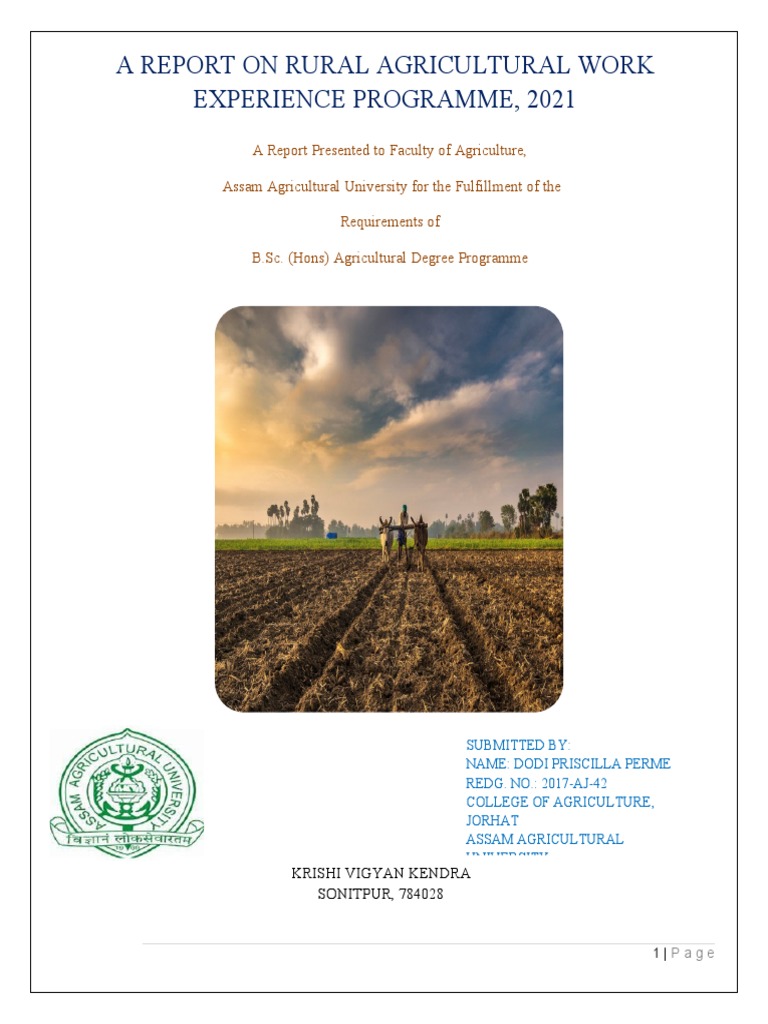 Rural Agricultural Work Experience Report | PDF | Agriculture | Pest ...