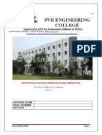 SVR ECE Microwave & Optical Lab Manual