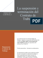 La Suspensión y Extinción Del Contrato de Trabajo