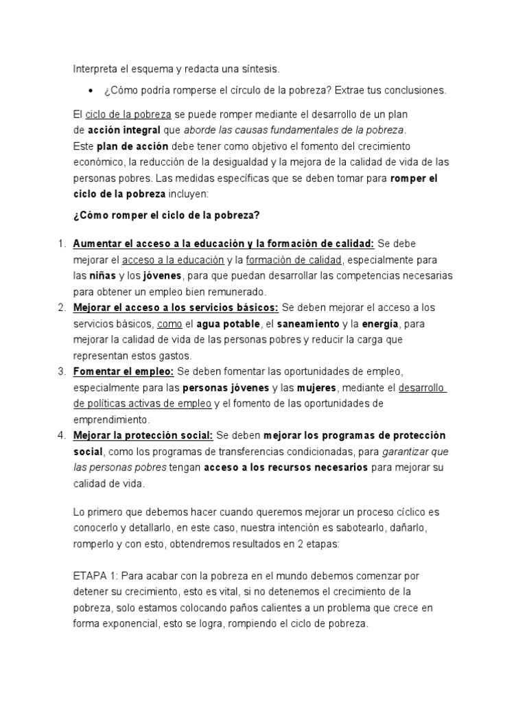 Rompiendo el ciclo de pobreza en El Salvador | PDF | Pobreza | Pobreza ...