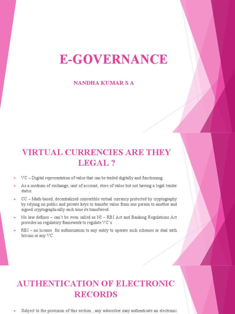 E Governance Pdf Governance Records Management