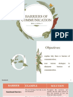 Barriers To Communiation