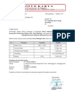 Permohonan Dukungan Alat CV. Joyo Karya