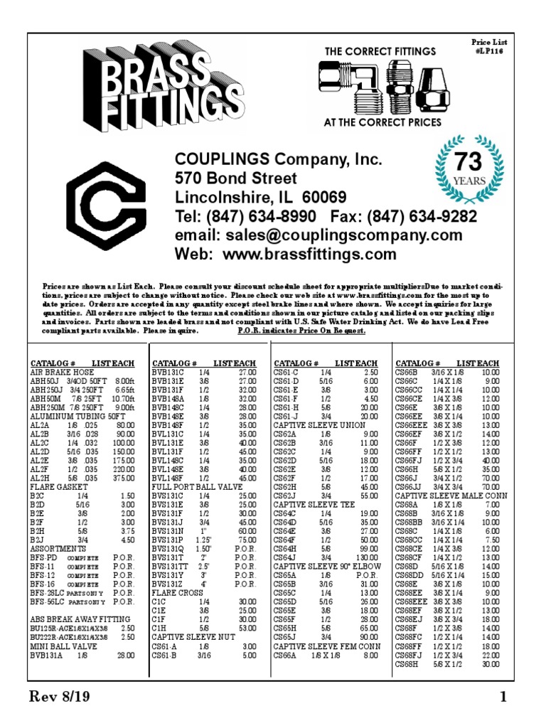 couplings-company-list-prices-pdf-pipe-fluid-conveyance