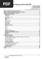 MetasysDatabaseManager Help LIT12011202