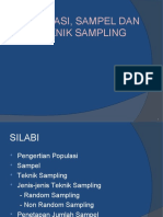 POPULASI, SAMPLING, DAN TEKNIK SAMPLING