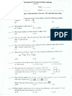 2019 Grade 2 Math Challenge Elimination Questions