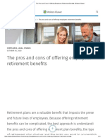 The Pros and Cons of Offering Employees Retirement Benefits - Wolters Kluwer