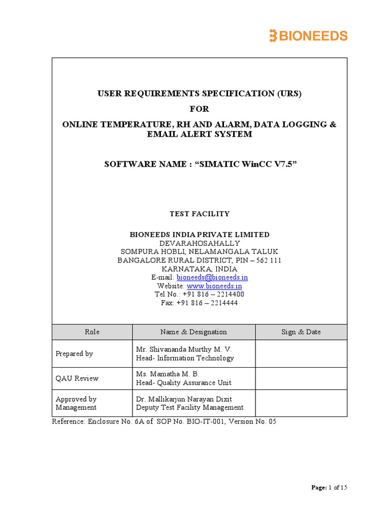 User Requirements for BMS System | PDF | Scada | Computer Network