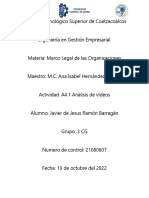 A4.1 Análisis de Vídeos - Ramon Barragan Javier de Jesus