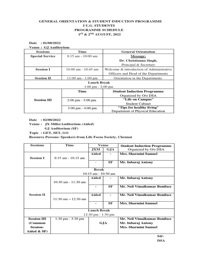 i-ug-orientation-student-induction-programme-1st-and-2nd-august