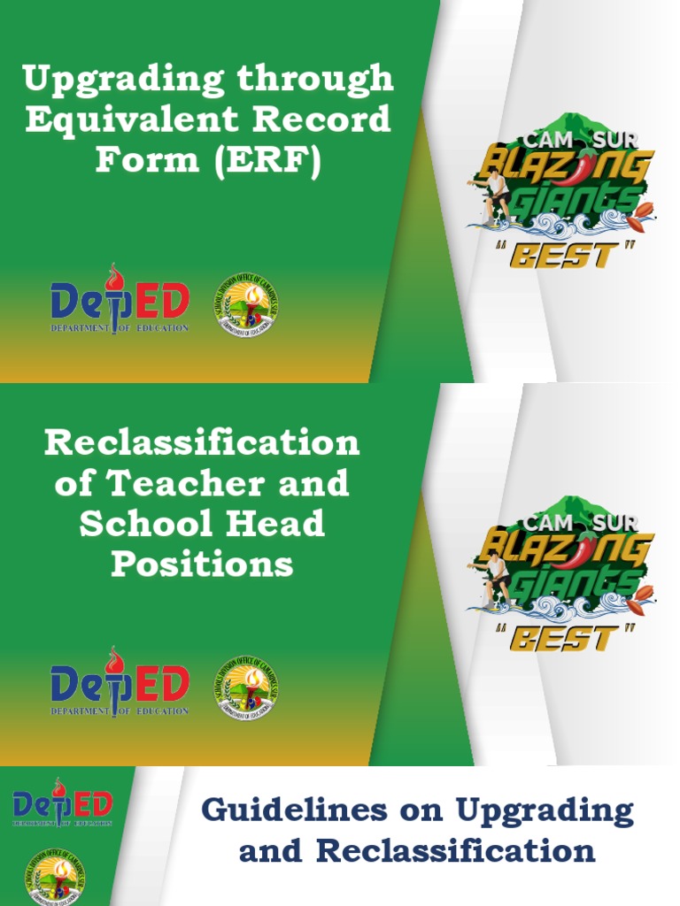 Erf And Reclassification Of Positions Pdf Master S Degree Teachers
