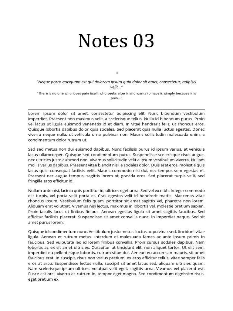 Class Notes 03 | PDF
