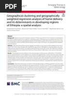 Geographical Clustering and Geographically Weighted Regression Analysis of Home Delivery and Its Determinants in Developing Regions of Ethiopia: A Spatial Analysis