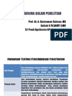 Kuliah 9 Paradigma Penelitian