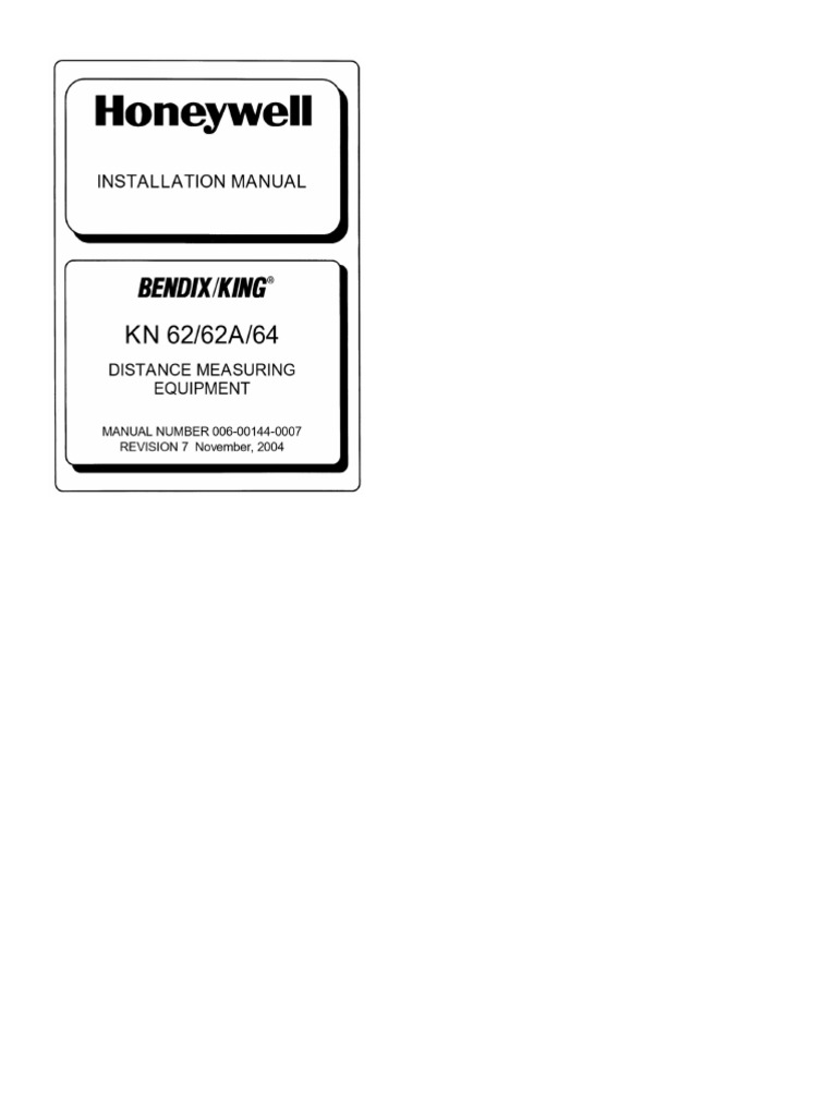 Bendix King KN 62A PDF Electrical Connector Manufactured Goods