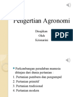 Pengertian Agronomi