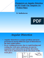 Effect of Process Parameters On Angular Distortion of Stainl