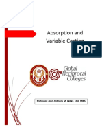 Absorption and Variable Costing Methods