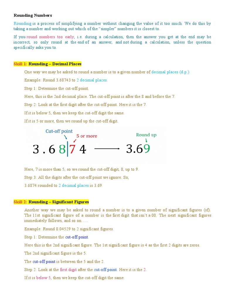 Rounding Numbers | PDF | Significant Figures | Rounding