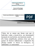 Factores que influenciam o desenvolvimento de doenças mentais