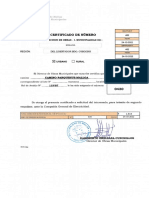 Certificado de Numero