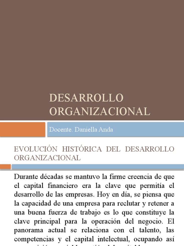 Evolución del Desarrollo Organizacional | PDF | Toma de decisiones ...