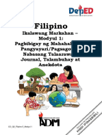 Fil5 Q2 Mod1 PagbibigayNgMahahalagangPangyayariOPagsagotSaNabasangTalaarawanJournalTalambuhayAtAnekdota v2