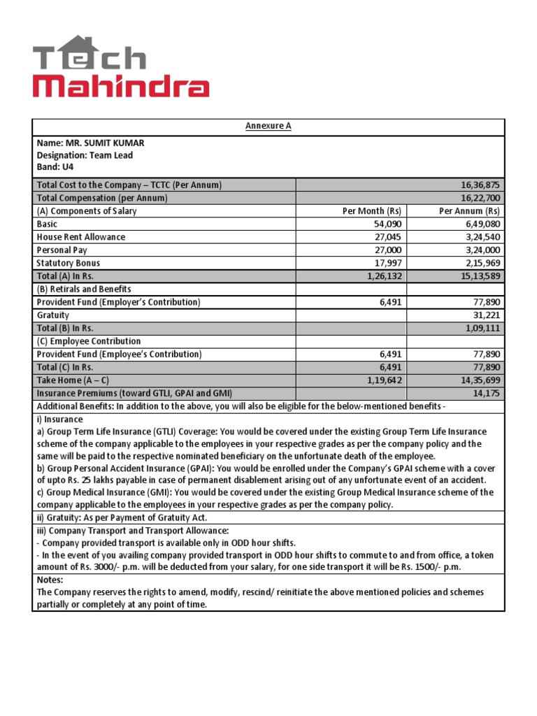 annexure-a-salary-breakup-pdf-life-insurance-insurance