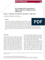 Developmental Science - 2013 - Dunning - Does Working Memory Training Lead To Generalized Improvements in Children With Low