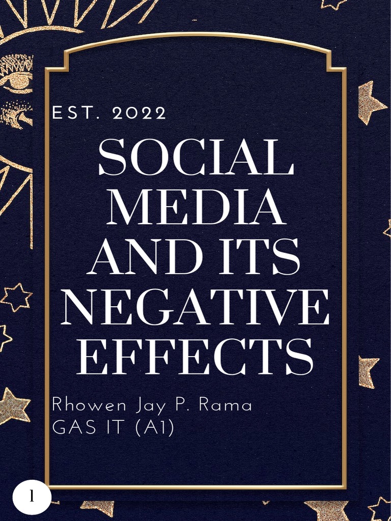Social Media and Its Negative Effects | PDF | Social Media | Popular ...