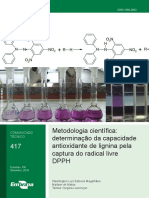 Determinação da capacidade antioxidante de lignina pelo método DPPH