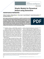 Reconstructing Kinetic Models For Dynamical Studies of Metabolism Using Generative Adversarial Networks