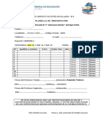 Planilla de Inscripcion HANDBALL22