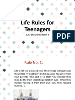 Life Rules For Teenagers