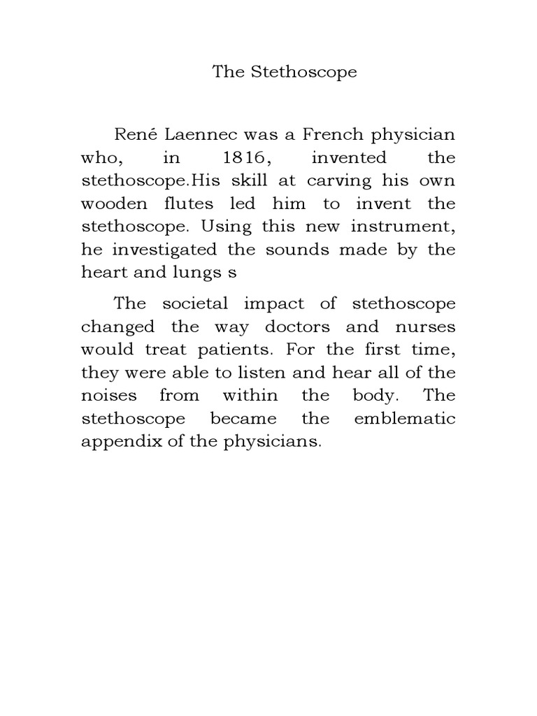 The Stethoscope | PDF | Art