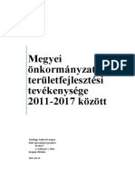 Megyei Önkormányzatok Területfejlesztési Tevékenysége 2011-2017 Új