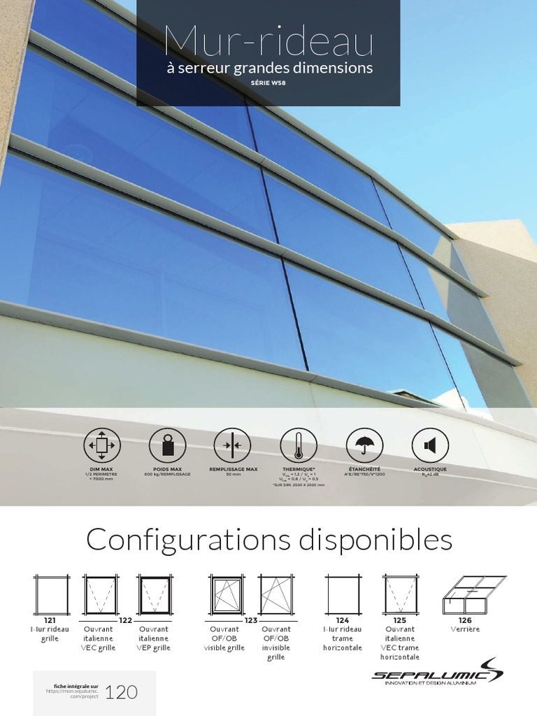 Mur Rideau à Serreur W58: Détails Techniques | PDF | Matériaux de ...