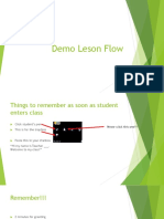 Demo Lesson Flow