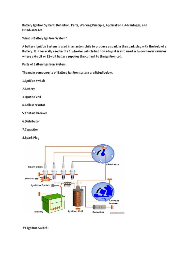 Battery Ignition System PDF Ignition System Distributor