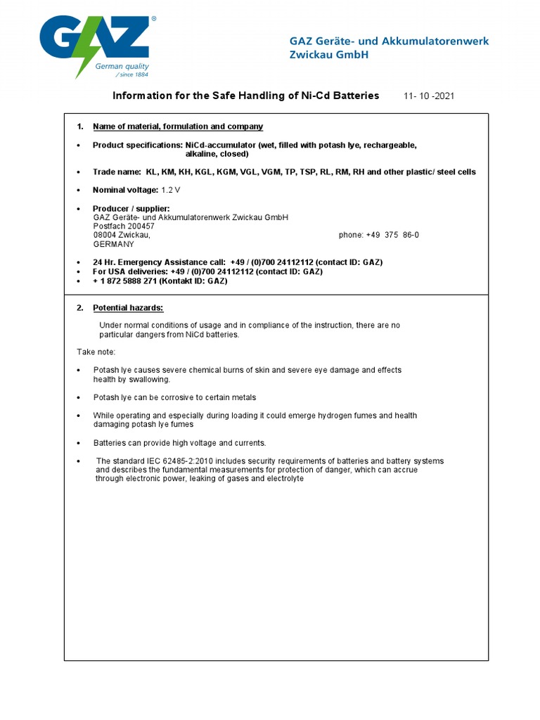 1663145789advise For Safe Handling of NiCd Accu Englisch PDF