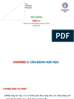 Bài giảng chương 3. Cân bằng hóa học