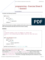 Introduction To Programming - Exercise Sheet 8 - Solution Introduction To Programming, ITU (Autumn 2022)