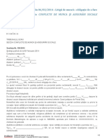 Hotarare NR 196 2014 Din 06 02 2014 Litigii de Munca Obligatie de A Face Tribunalul Gorj Sectia Conflicte de Munca Si Asigurari Sociale Cmas03d