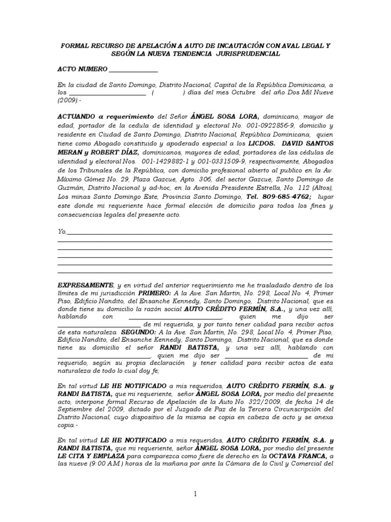 624 Recurso de Apelacion - Robert 01 | PDF | Sentencia (ley) | Caso de ley