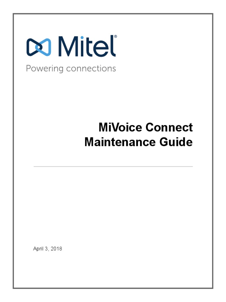 MiVoice Connect Maint Guide PDF Computer Network Voicemail
