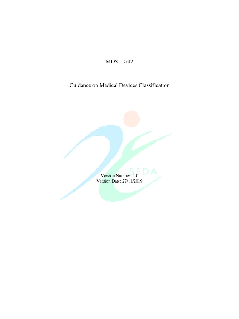 SFDA Classification Guidance Download Free PDF Medical Device Wound
