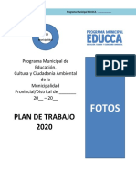 Modelo de Plan de Trabajo 2020